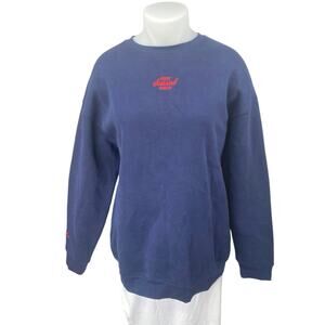 Mayfair Pat On The Back Blue Embroidered Long Sleeve Sweatshirt Sweater Top XXL